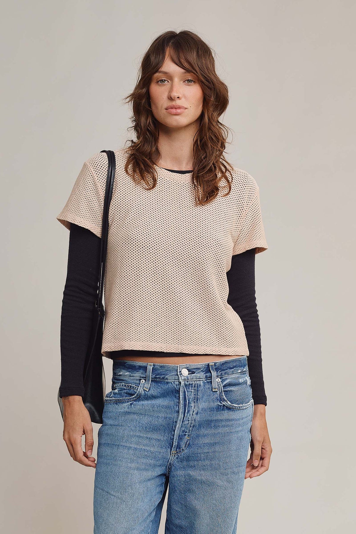 Carmen Mesh Cropped Tee