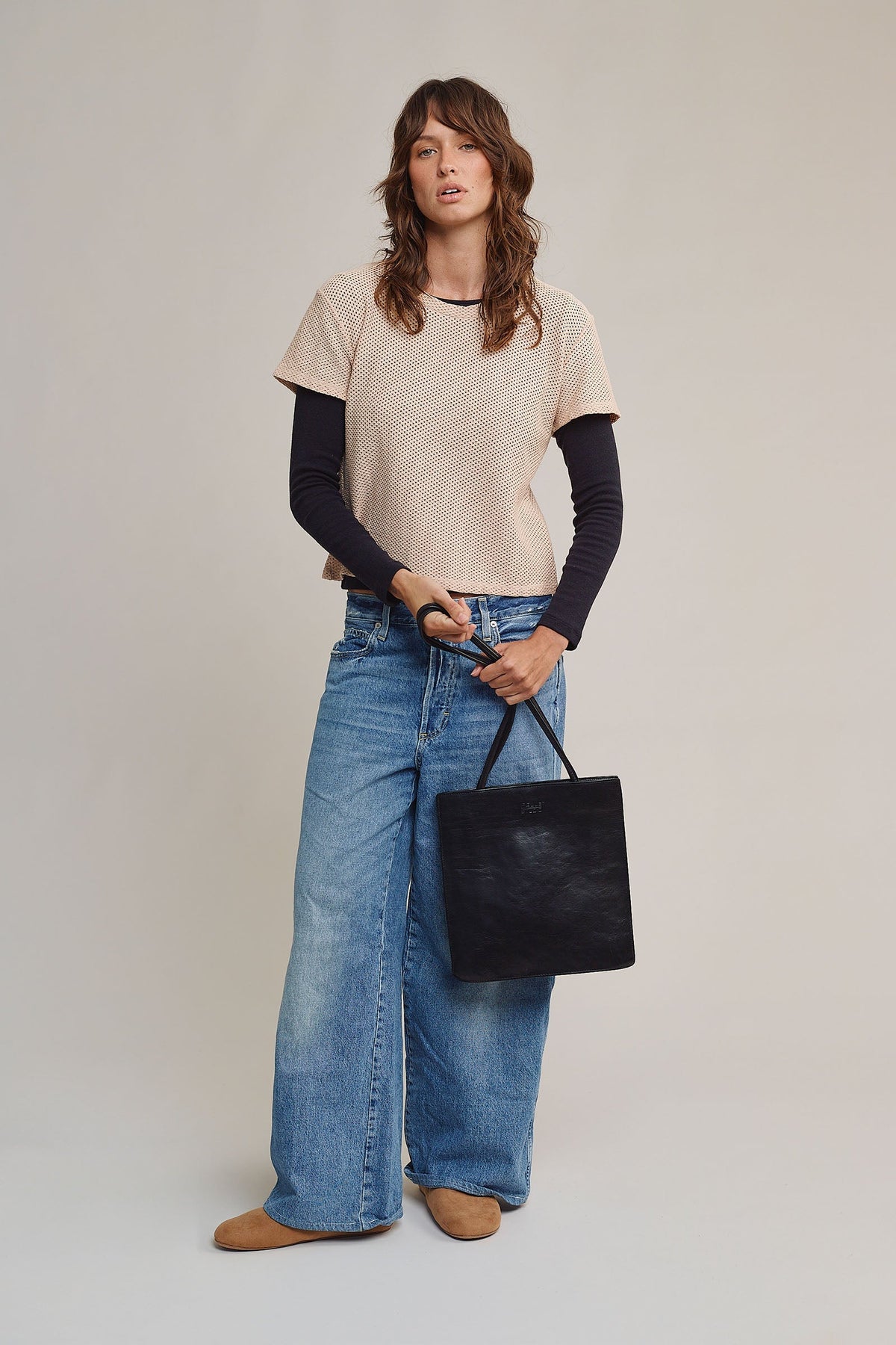 Carmen Mesh Cropped Tee
